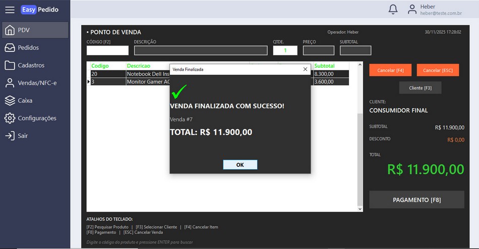 Vision PDV - Sistema de Vendas Completo