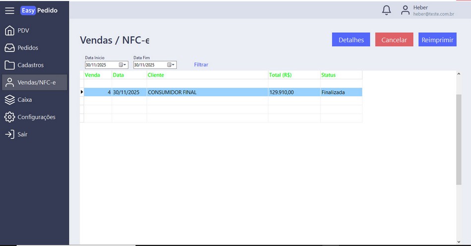 Gestão de Vendas - Vision PDV